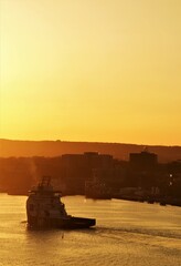 Canvas Print - ship in the sunset