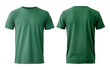 © neng kokom komala - plain dark green t-shirt mockup template, with view, front and back, isolated on transparent background