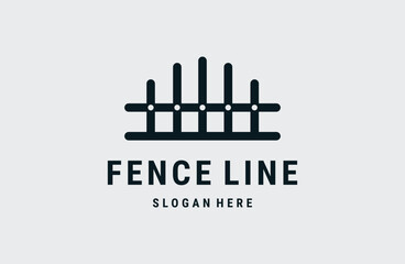 Wall Mural - Black Fence logo vector design for inspiration