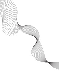 Wall Mural - Abstract grey smoke wavy curve lines design for banner, brochure, flyer, template, wallpaper background.