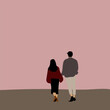 © Misbah - silhouette of a couple walking