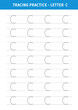 © Tippawon - Alphabet Letter C Tracing Worksheet.Alphabet letters tracing worksheet with all alphabet letters.Developing skills of writing.A4 paper ready to print.