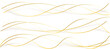 © Svetlana Ievleva - 3d wavy gold lines swoosh on white background. Luxury beauty thin curves, swirl as stream flow pattern. Soft geometric shapes as silk fiber or fablic shiny decoration.