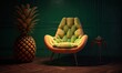© uhdenis - Get tropical vibes with this unique Ananas armchair design Creating using generative AI tools
