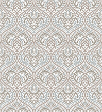 Seamless Damask Pattern Design On White Background