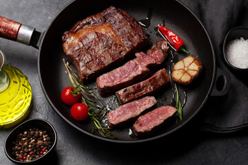 Wall Mural - Grilled ribeye beef steak