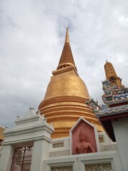 Golden pagoda at Wat Bowon Niwet Ratchaworawihan, A Buddhist temple in Bangkok,Thailand.