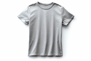 Wall Mural - grey t shirt isolated on white background created with Generative Ai technology