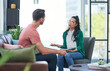 © Nicholas Felix/peopleimages.com - Mental health, therapy or counseling with a woman psychologist and male patient talking in her office. Psychology, wellness and trust with a female doctor or shrink consulting a man for healing