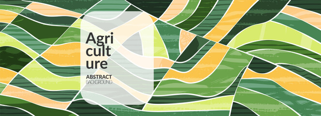 Wall Mural - abstract aesthetic eco green collage banner design. sustainability environmental green textured back