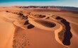 © Fernando - a desert landscape with a large sand dune - Generative AI