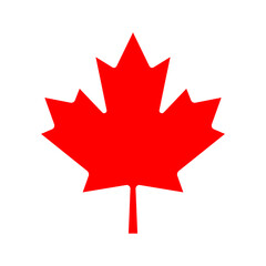canadian red maple leaf isolated vector illustration