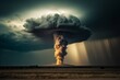 Radioactive Mushroom Cloud - Nuclear Bomb Explosion Generative AI