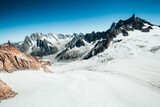 Fototapeta Do pokoju - La mer de glace,  French Alps , glacier, climate warming