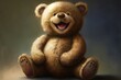 Teddy bear in a good mood smiling. Generative AI