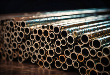 close up image of aluminum pipes to provide heating for homes