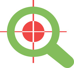 search magnifying and accuracy vector art and vector icon and vector illustration