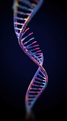 Wall Mural - dna helix. dna molecular structure with sequencing data of human. generative ai