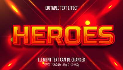 Poster - Heroes text effect