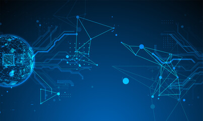 Sphere theme vector illustration. Digital technology background.