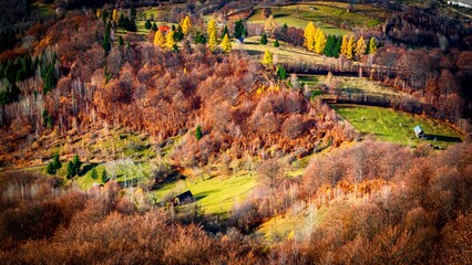 Wall Mural - Beautiful shot of Piatra Dragoslavelor peak in Leaota mountains, Carpathians Arges county, Romania