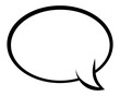 Speech bubble for comics. Words balloon illustration. Comic text cloud. Hand-drawn banner
