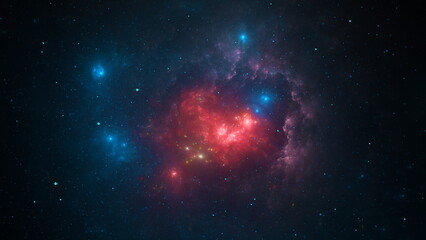 Wall Mural - universe space scene with planets, stars and galaxies, nebula. panorama. template banner. 3d render