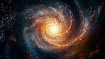 Wall Mural - the spinning spiral galaxy. 4k looped background