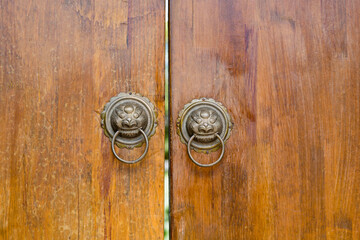 Close up of Chinese style knocker