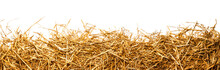 A Bunch Of Straw As Border, Isolated With Transparent Background PNG File