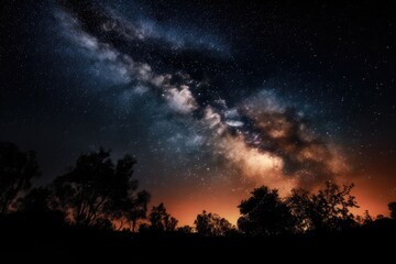 Wall Mural - nebulas and galaxies colliding in celestial spectacle, created with generative ai