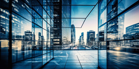 Wall Mural - fast paced and ever changing landscape of a dynamic business environment. abstract business backgrou