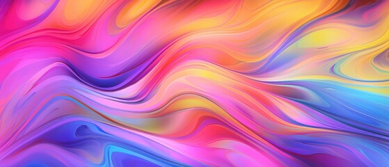 The abstract flowing background of colored pigments