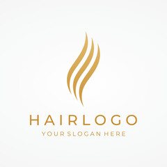 Wall Mural - Luxury and beautiful hair wave abstract Logo design.Logo for business, salon, beauty, hairdresser, care.