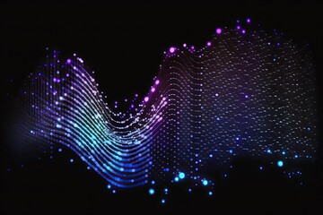 abstract blue or red dot moving and growing connecting neural network. technology background. digita