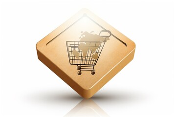 Poster - e commerce icon isolated on white background. Generated by AI.