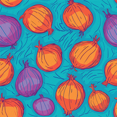 Seamless Colorful Onion Pattern.

Seamless pattern of onions in colorful style. Add color to your digital project with our pattern!