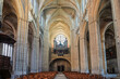 Nave and organ of the Saint Etienne cathedral of Meaux, a roman catholic church in the department of Seine et Marne near Paris, France
