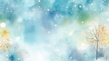 Christmas Background In Watercolor, Generate Ai