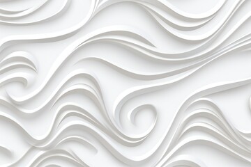 Wall Mural - abstract white silky smooth elegant ornate texture generative ai