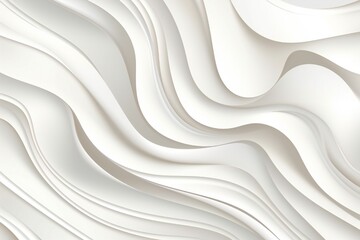 Wall Mural - Abstract White Silky Smooth Elegant Ornate Texture Generative AI 