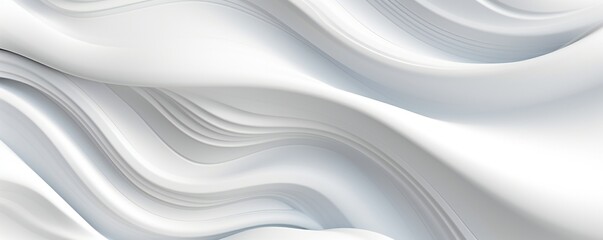 Wall Mural - Abstract White Silky Smooth Elegant Ornate Texture Generative AI 