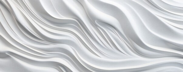 Wall Mural - Abstract White Silky Smooth Elegant Ornate Texture Generative AI 