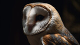 Fototapeta Zwierzęta - Portrait of owl. Generative Ai
