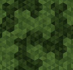 Canvas Print - Vector trendy low poly seamless pattern. Camouflage polygonal background
