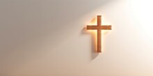 Golden Cross On The Wall