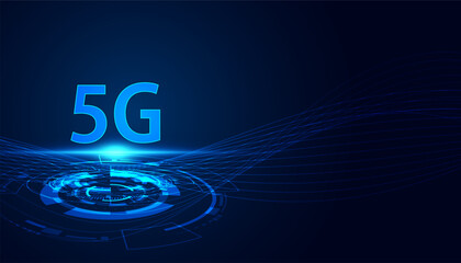 Wall Mural - abstract technology digital futuristic concept 5g wireless communication technology network connecti