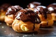 © MeyKitchen - Choux pastry with chocolate choux pastry is a dough made with butter water flour Food photography