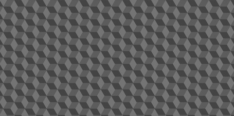  Black and white Vector cubic background with seamless geometric pattern. Abstract black and gray style minimal blank cubes.	