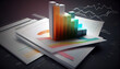 © TrendyImages - Business report. Graphs and charts. Business reports concept Ai generated image